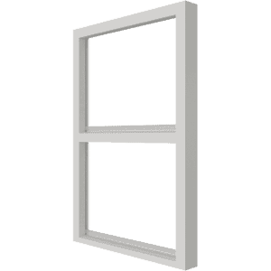 Vast raam | 2 vakken verticaal | pvc